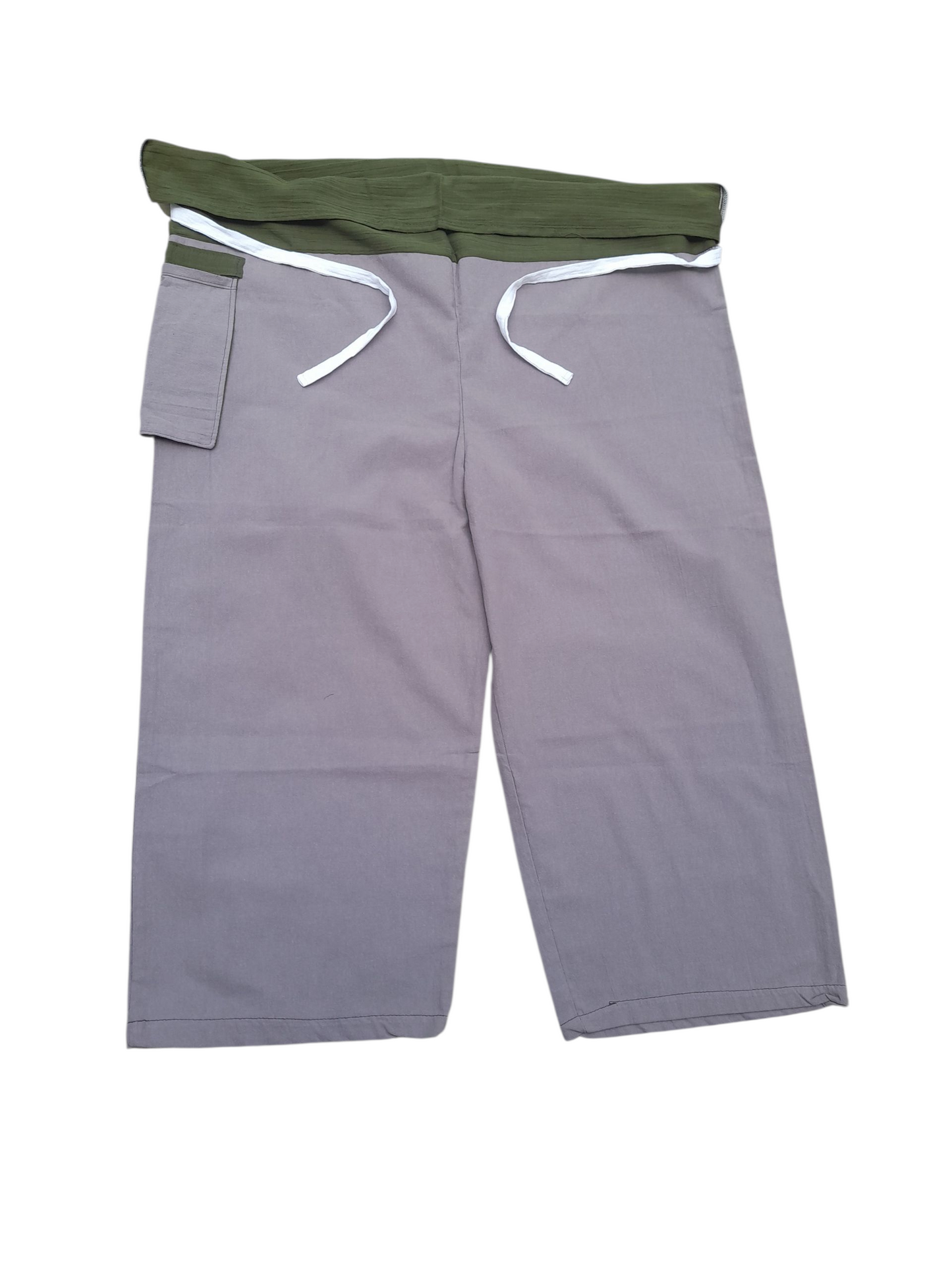Two tones wrap pants