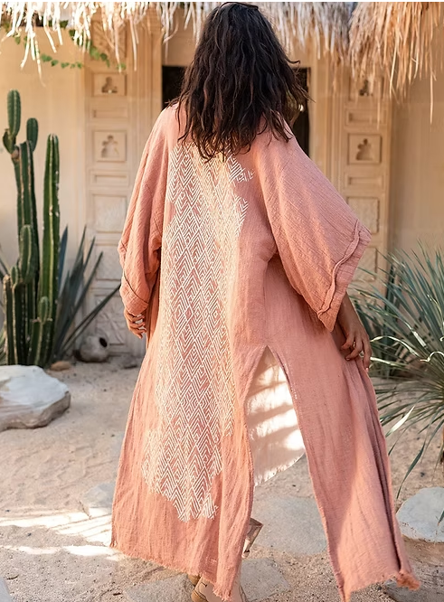 Cotton Linen Vintage Kimono Women