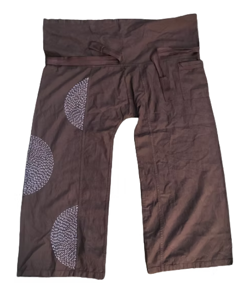 Pants with handmade embroidery