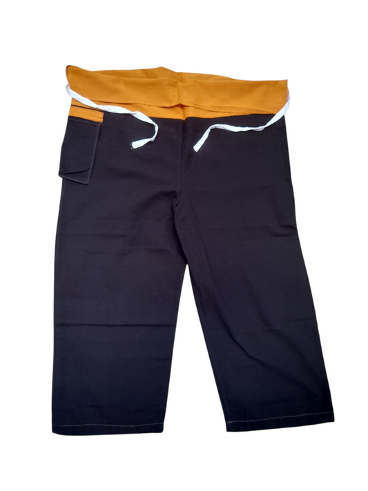 Two tones wrap pants